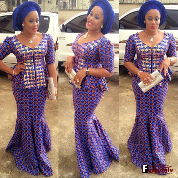 50 Latest Nigerian Lace Skirt and Blouse Ankara Styles 