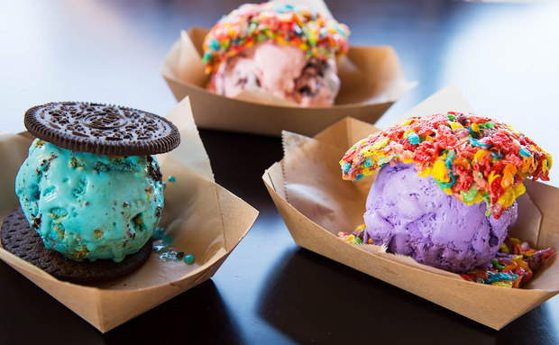 photo of three ice cream sandwiches served at Milk Bar