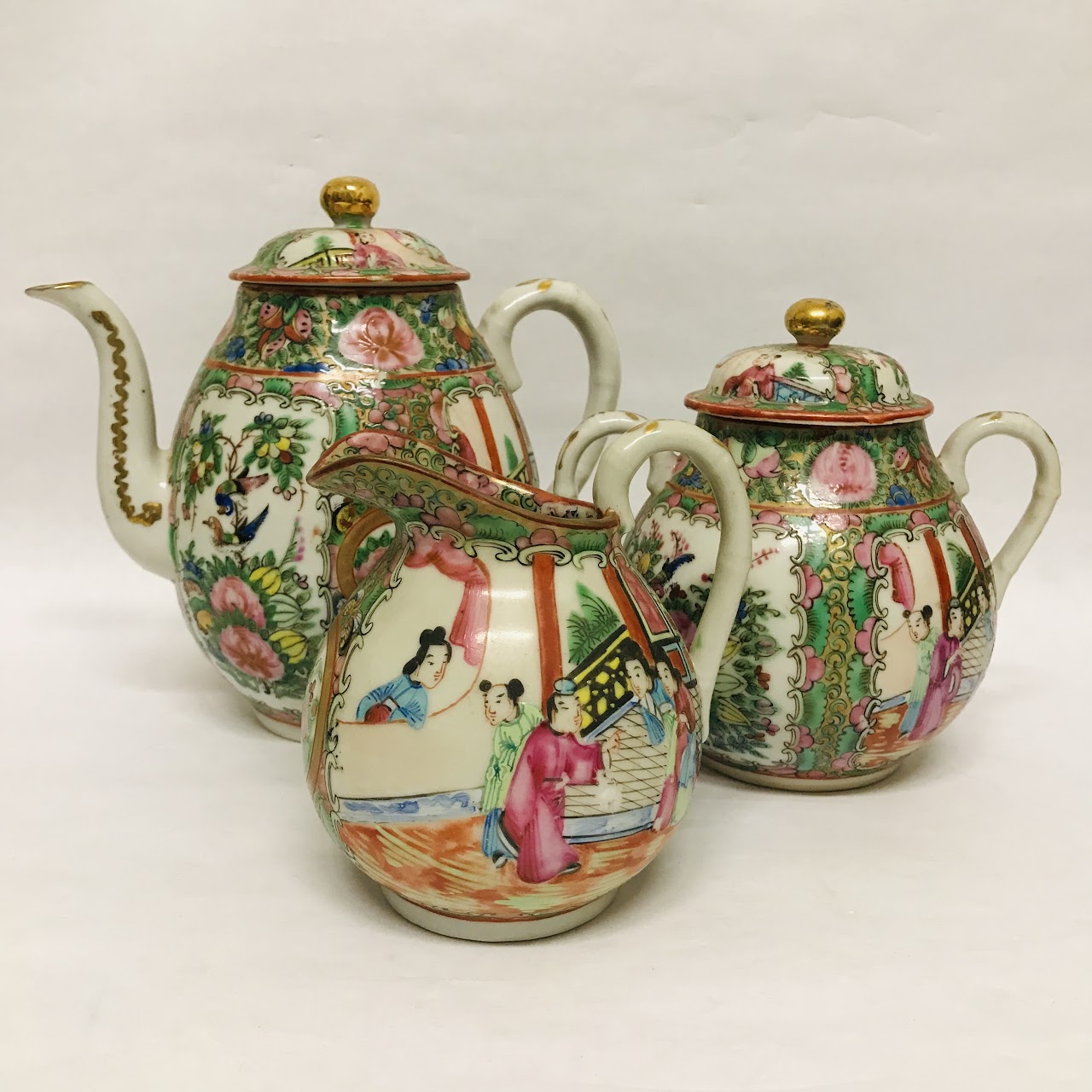 Rose Medallion Antique Tea Set