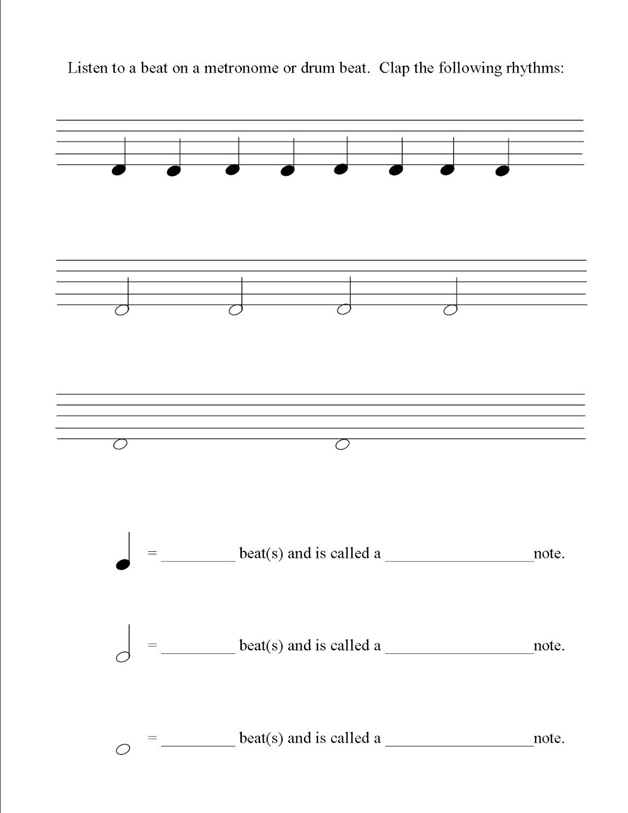 Orchestra Classroom Rhythm Book