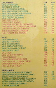 Hot chinese Fast food menu 2