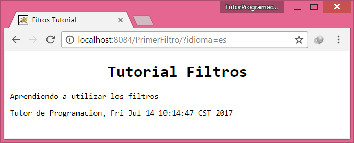 Usando los filtros en servlets