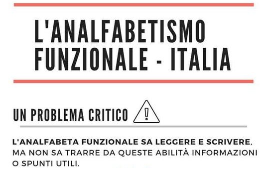 Italiani "analfabeti funzionali", incapaci di decifrare il mondo