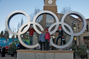 Me with the Cotton women at the Olympic rings in Whistler