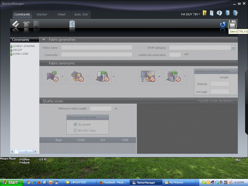 Hướng Dẫn Tạo Constraints Fabric Generalities Lectra Diamino Marker Manager 8