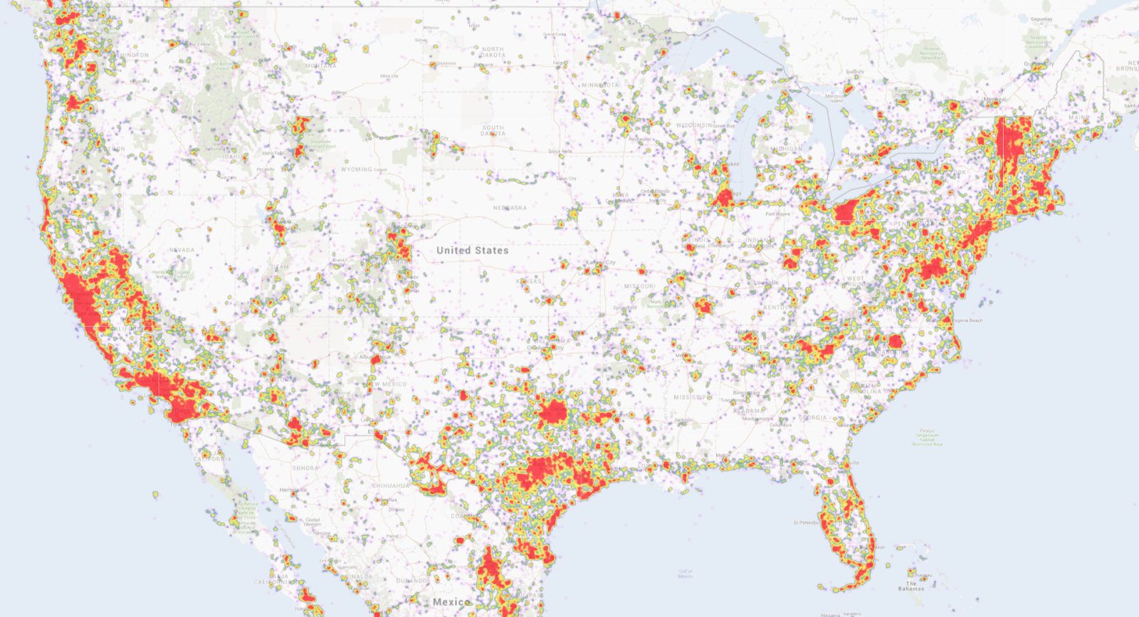 Population Density Heat Map