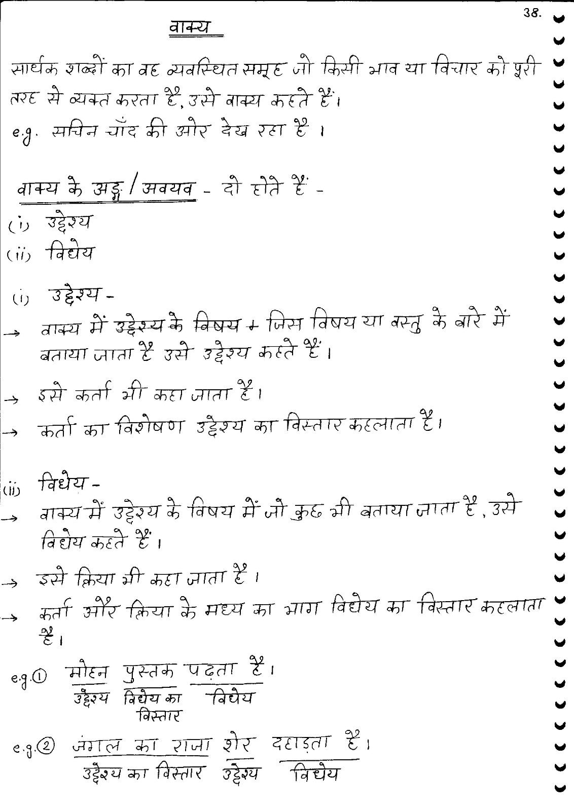 assignment notes in hindi