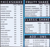 The Real Shake Factory menu 1