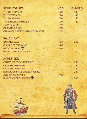 Pirates of South Campus menu 