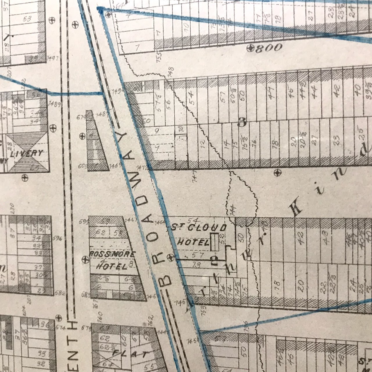 G.W. Bromley Antique New York City Part of Ward 20 & 22 Map