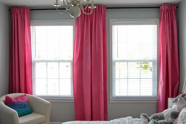 DIY Pink Dyed Curtains