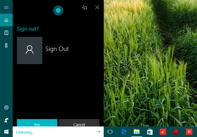 Cortana, Windows 10