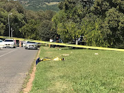 The body of Grade 11 Mondeor High School pupil Kulani Mathebula lies in a park near the school after he was stabbed to death on Wednesday morning by two teenagers. 
