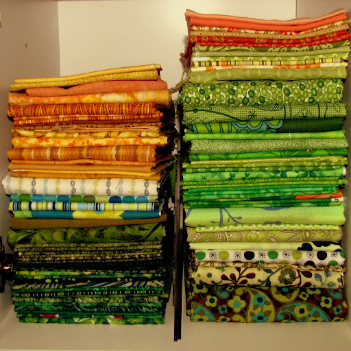 The fabric now stacks neatly in my Ikea cubby (designated 