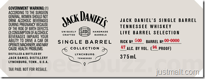 Jack Daniels Single Barrel Collection Tennessee Whiskey Live Barrel Selection