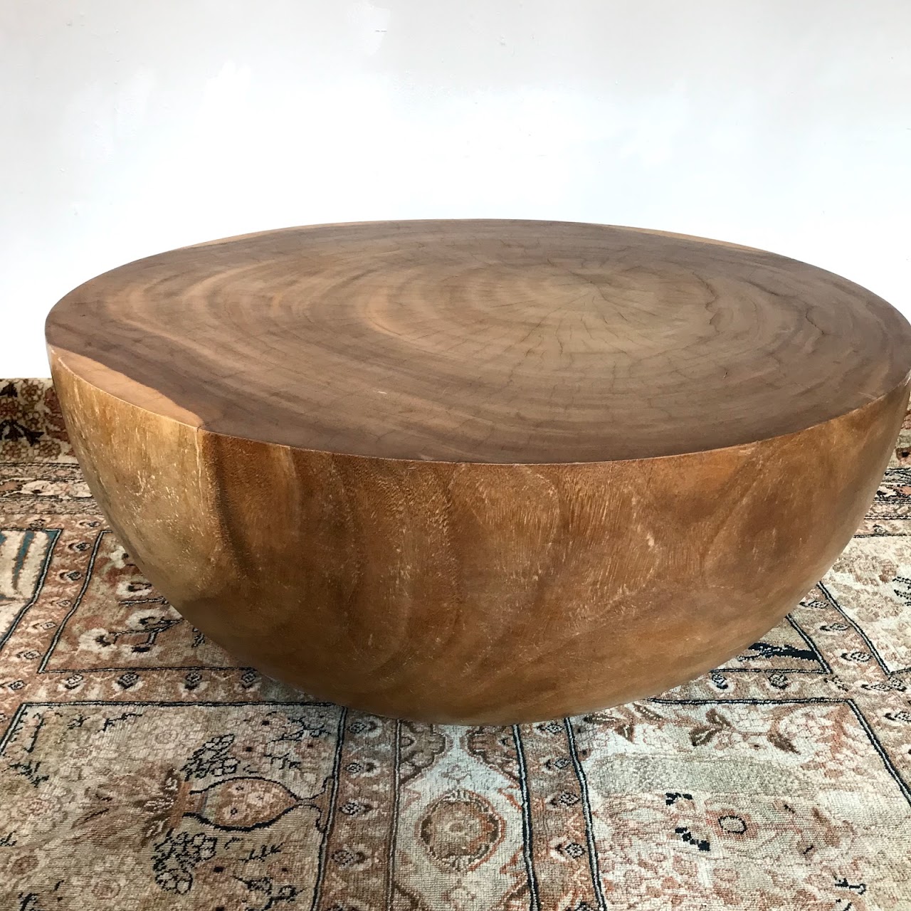 Solid Wood Half-Sphere Coffee Table