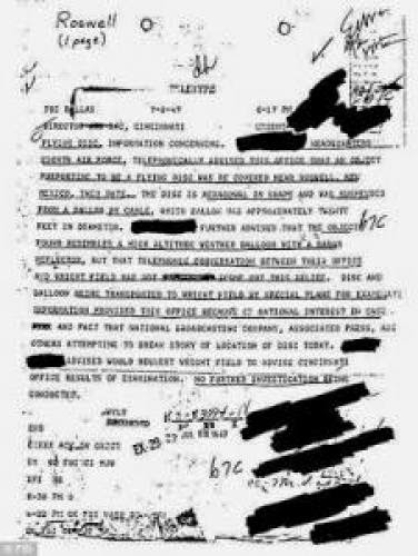 Fbi Memo Confirms Ufos In Roswell