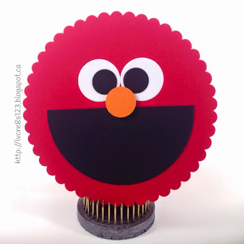 Linda Vich Creates: Valentine Round Up: Punch art Elmo card.