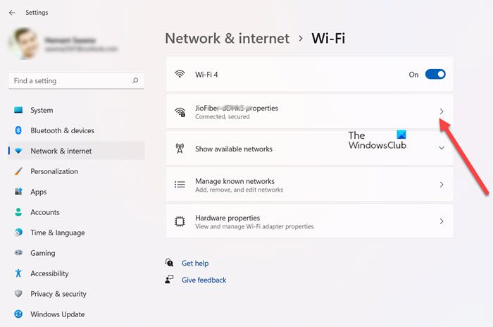 Connessione wifi