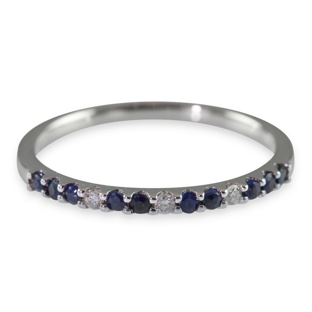 9ct White Gold 0.29ct Sapphire