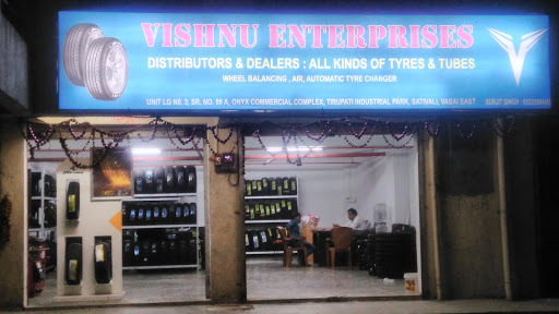 Vishnu Enterprises, 16, Sativali Rd, Phase 2, Golani Naka, Vasai East, Sativali, Maharashtra 401208, India, Tyre_Manufacturer, state MH