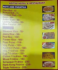 Aditya Hotel & Restaurant menu 4
