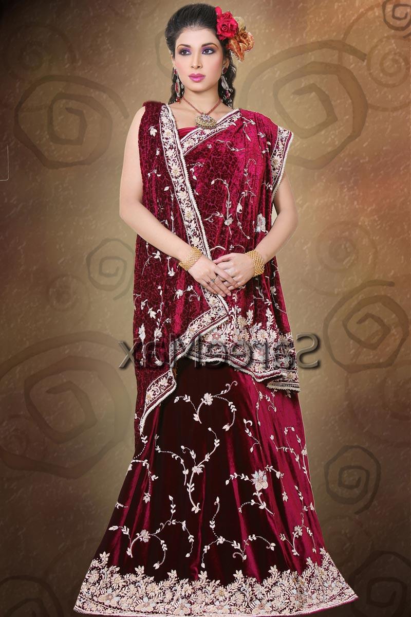 Impressive Velvet Lehenga, Wedding Ghagra Choli, Bridal Vogue