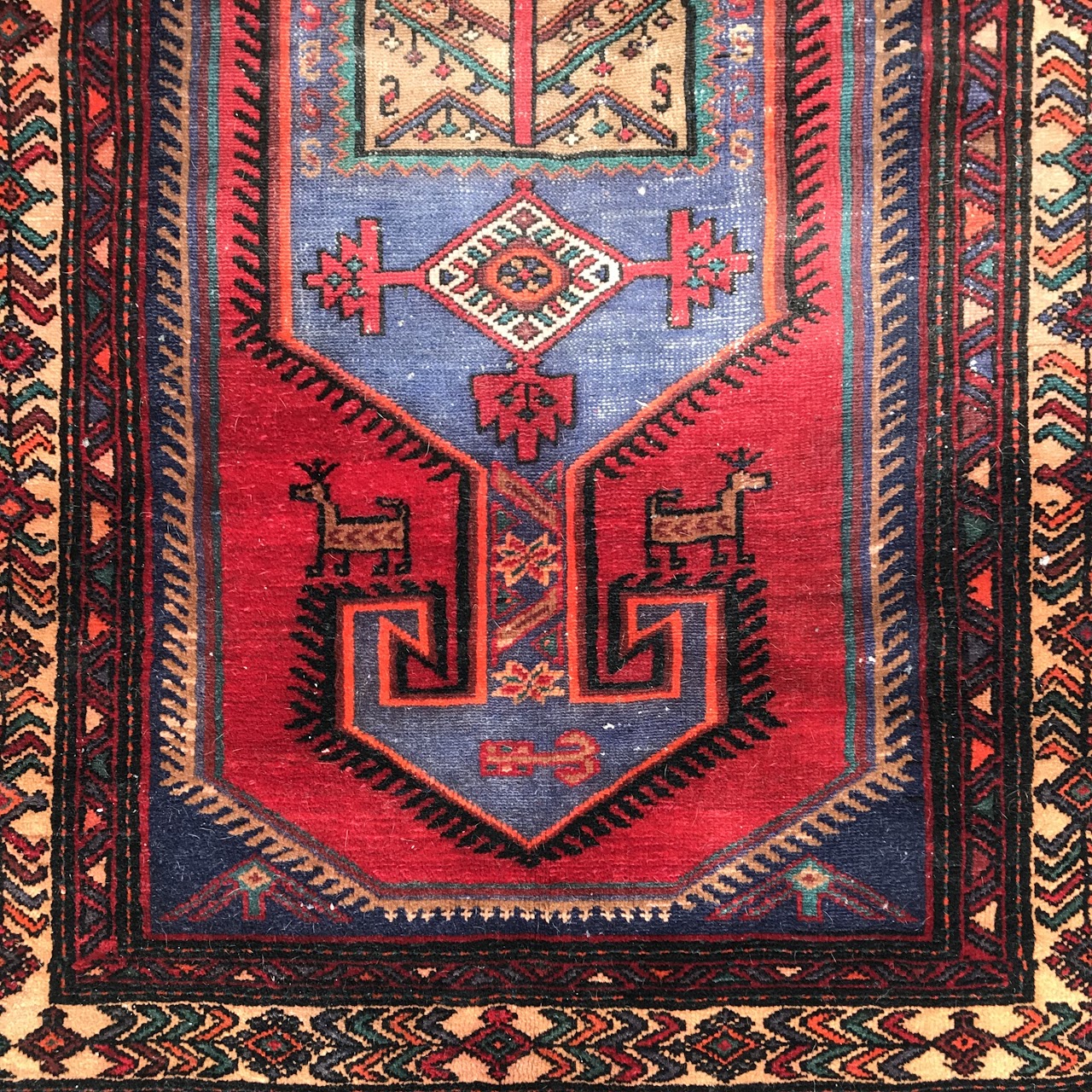 Wool Tribal Small Area Rug