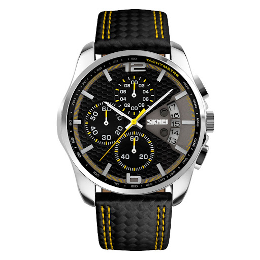 Title 1, Leather quartz sports watch for active lifestyl...
