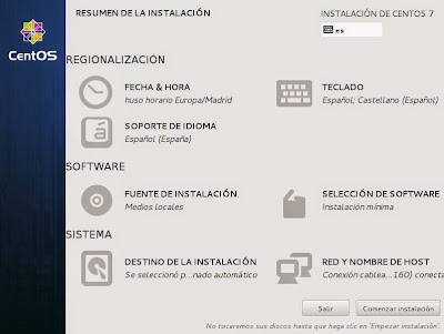 Instalar Linux CentOS 7.0 Minimal