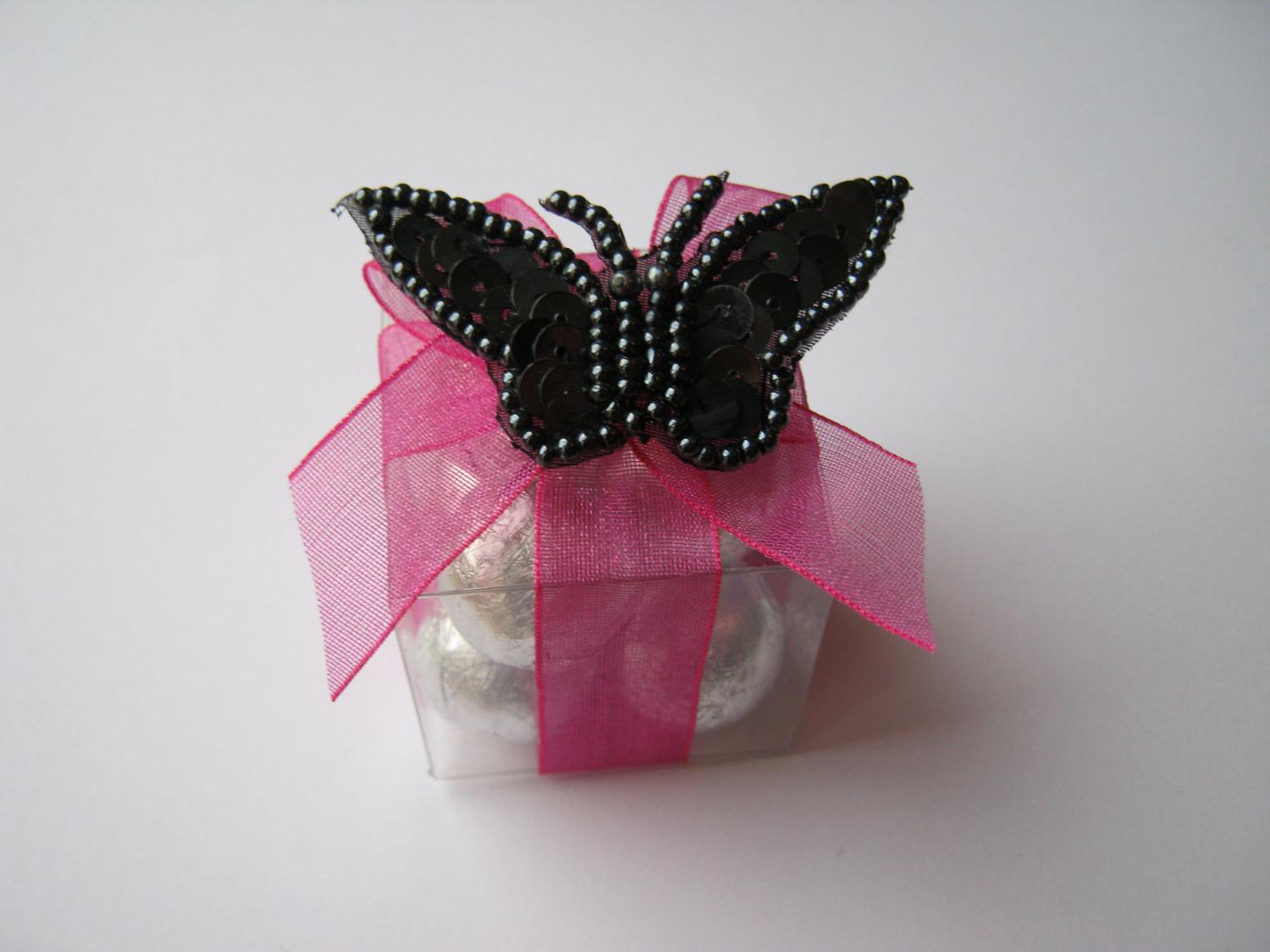 Hot PInk & Black Favors