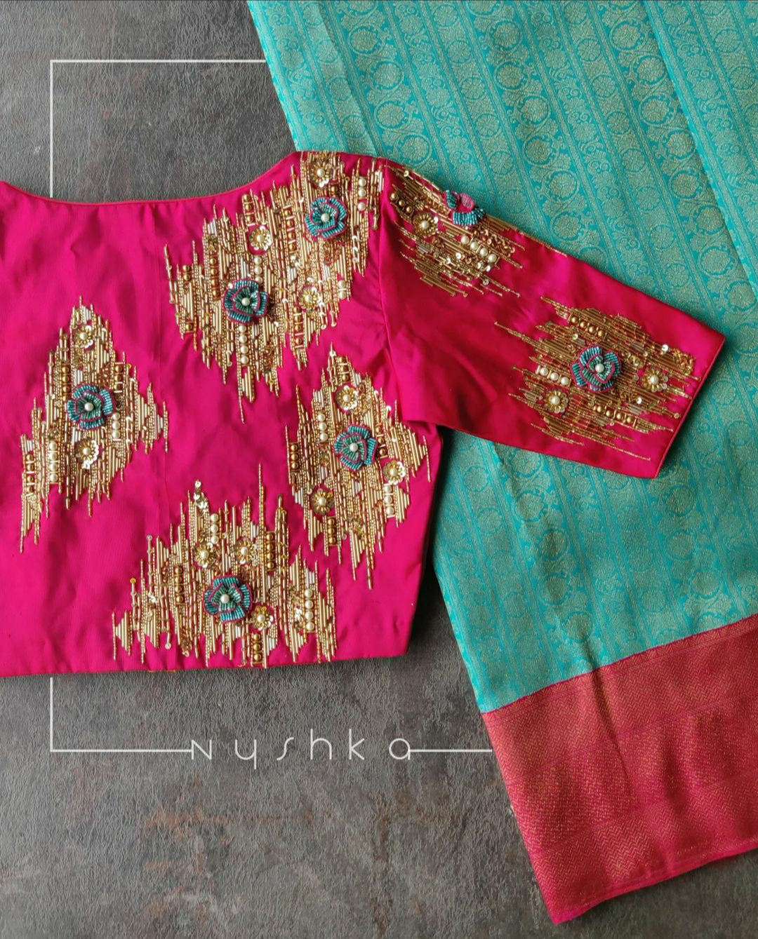 Aari work blouse designs for pattu sarees #blousedesign