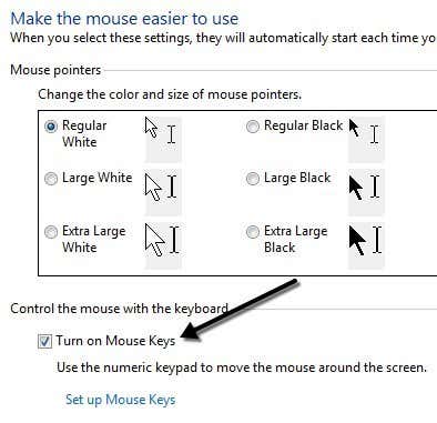 attiva i tasti del mouse