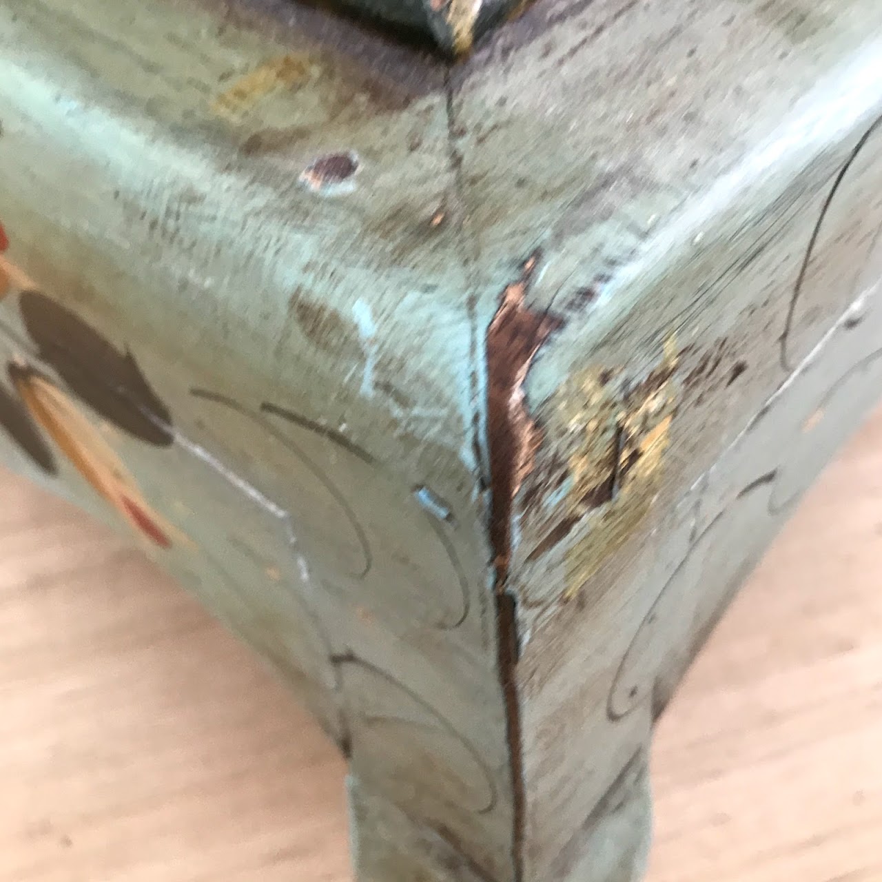 Hand-Painted Book Stack Chest