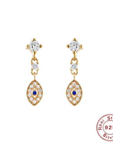 S925 Sterling Silver Personality Ea - 2