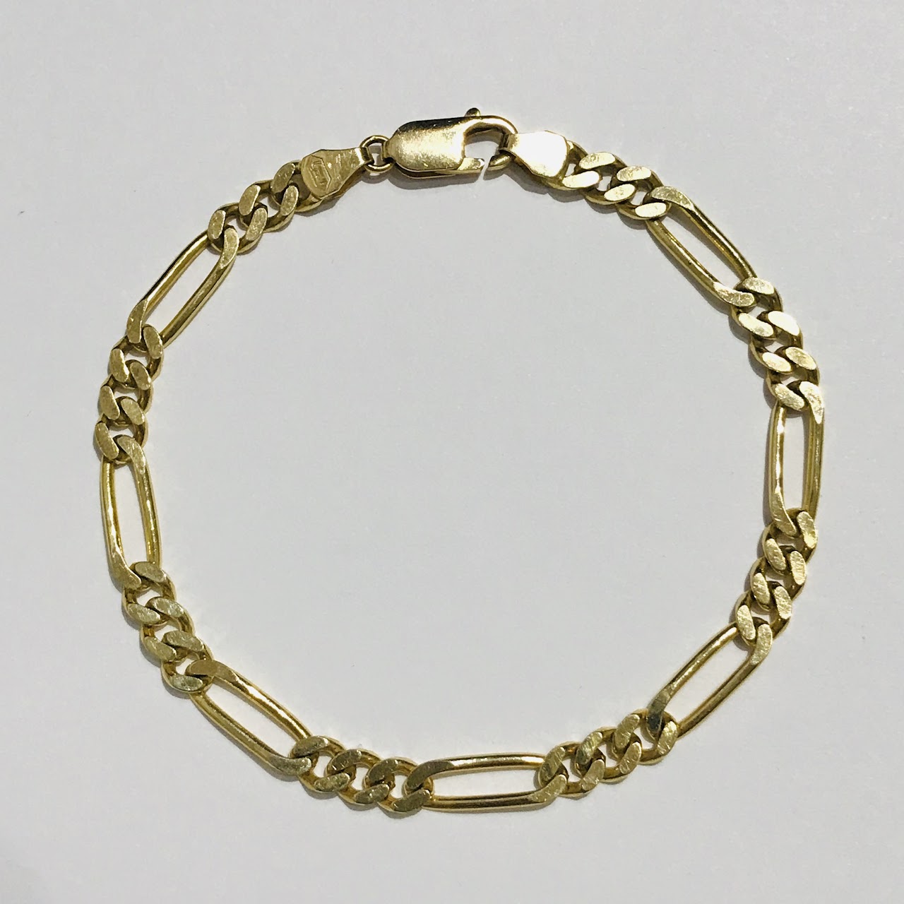 14K Gold Oblong Link Bracelet