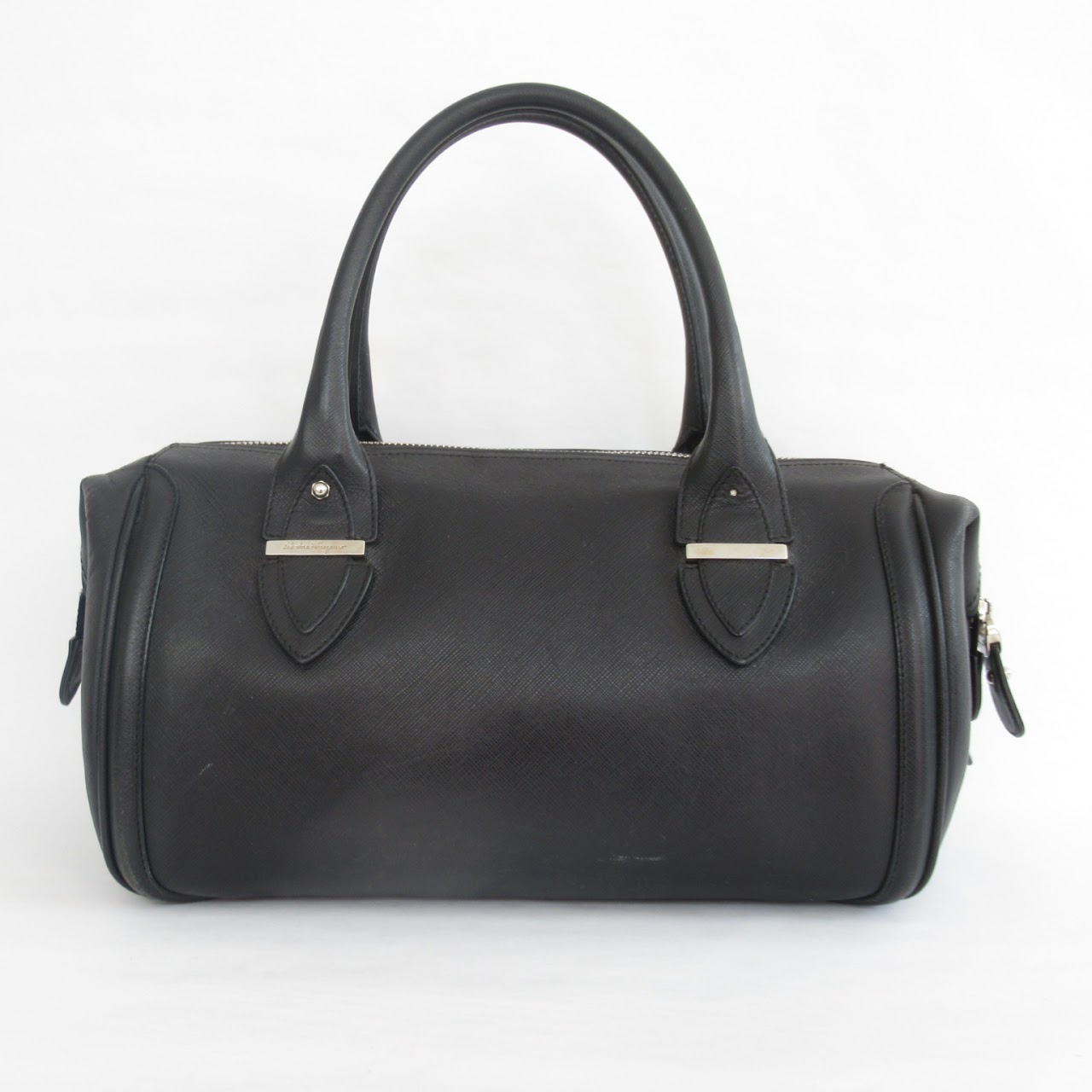 Salvatore Ferragamo Black Leather Hand Bag