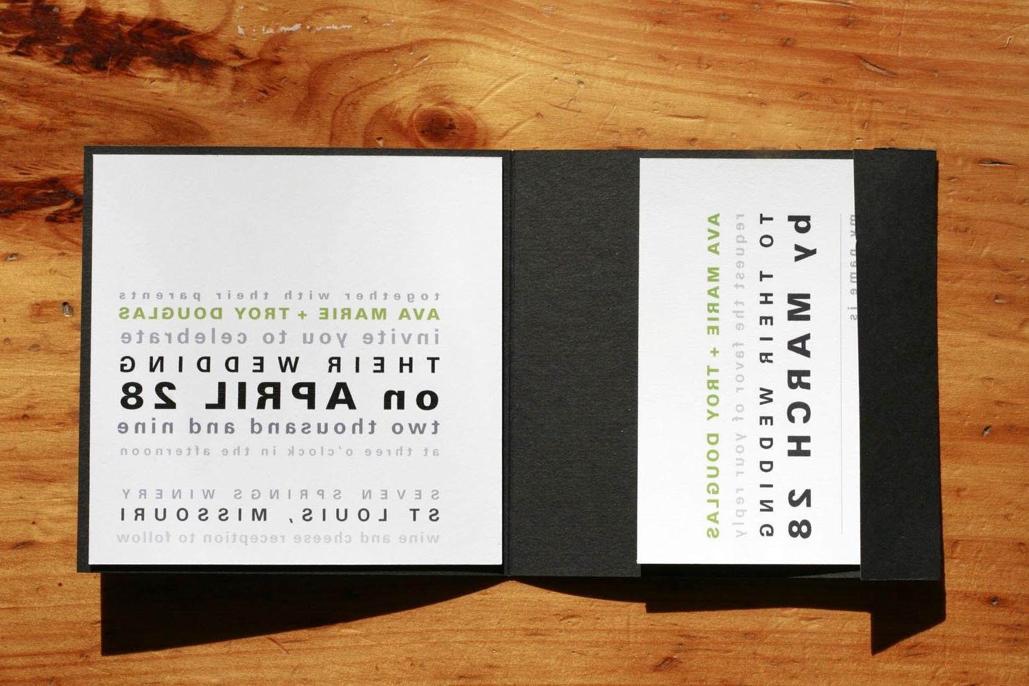 Type Block Wedding Invitation