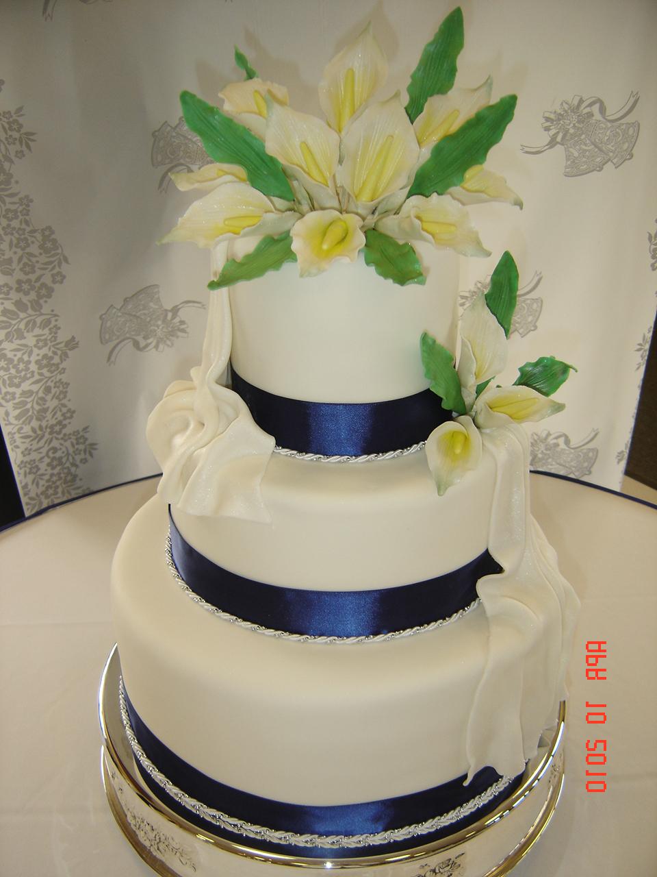 Royal Blue Wedding Cake