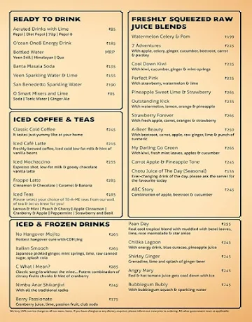 Cafe Delhi Heights menu 