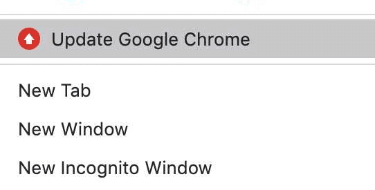 Теперь нажмите «Обновить Google Chrome».