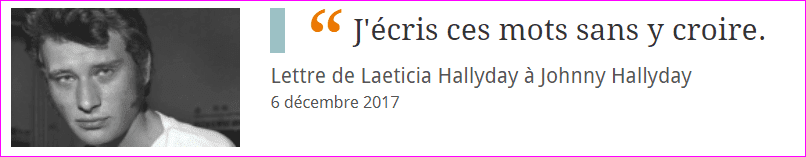 Lettre d'amour à Johnny Hallyday