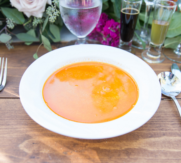 photo of a bowl of lobster bisque