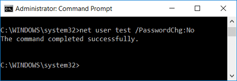 Impedisci agli utenti di modificare la password utilizzando il prompt dei comandi |  Come impedire agli utenti di modificare la password in Windows 10