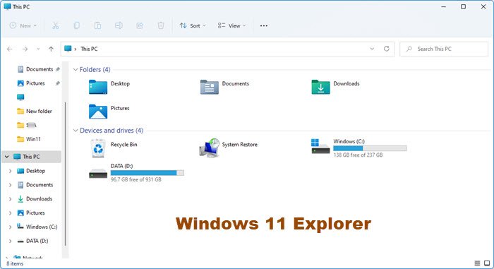 esploratore di windows 11