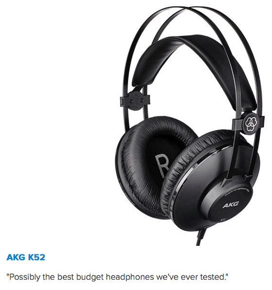 AKG K52 headphones nominated in What Hi-Fi? awards 2016