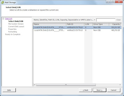 Aadir disco duro y datastore a servidor VMware ESXi