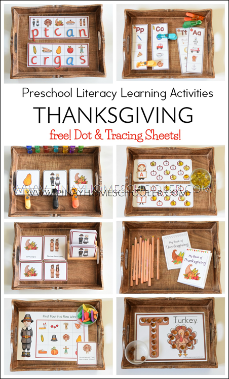 Thanksgiving Preschool Literacy Learning Pack