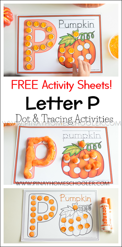 FREE Letter P Dot and Tracing Activity Sheets