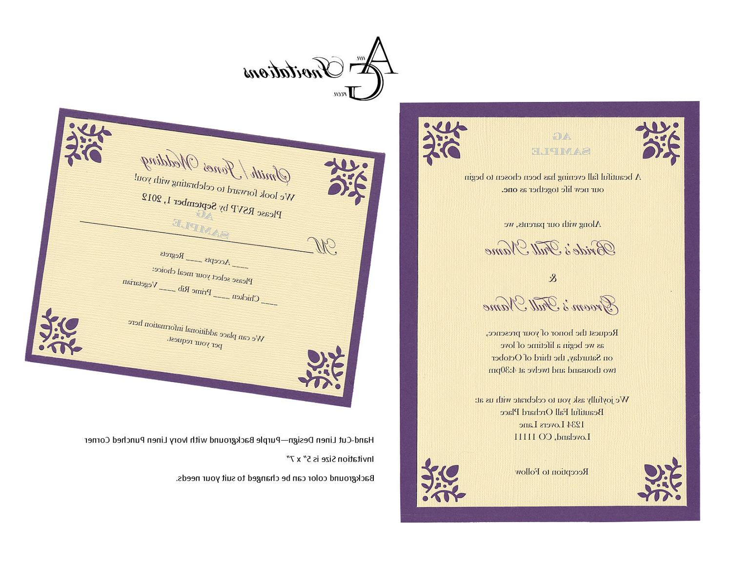 Linen Wedding Invitations,